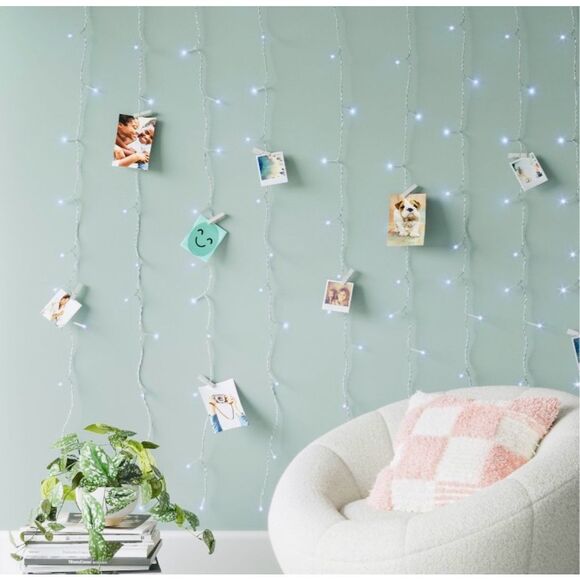 Room Essentials LED Multi-Function Curtain String Lights - 100 Lights - 2 Boxes - Picture 2 of 4